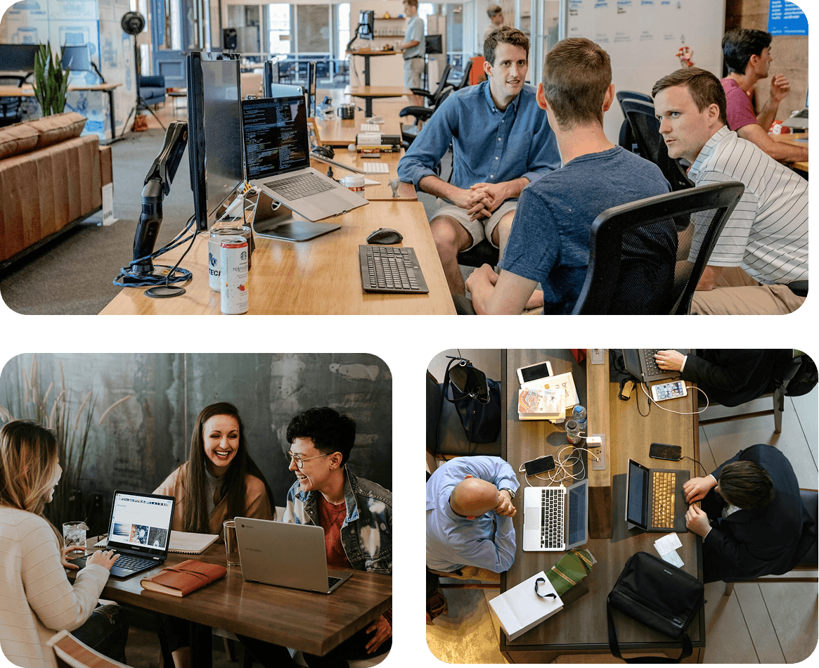 Traders collaborating